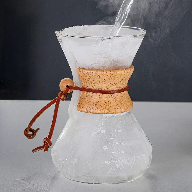 Decorbites™ Glas-Kaffeemaschine Handgebrühter Topf Tropffilter-Tasse Espressotopf