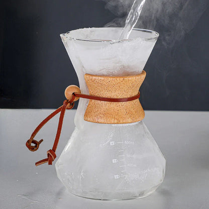 Decorbites™ Glas-Kaffeemaschine Handgebrühter Topf Tropffilter-Tasse Espressotopf