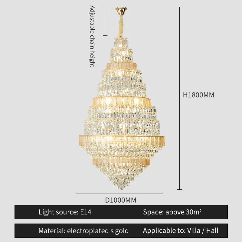 DecorBites™ Crystal Headlight Luxury Lighting for Villa, Hotel, and Restaurant