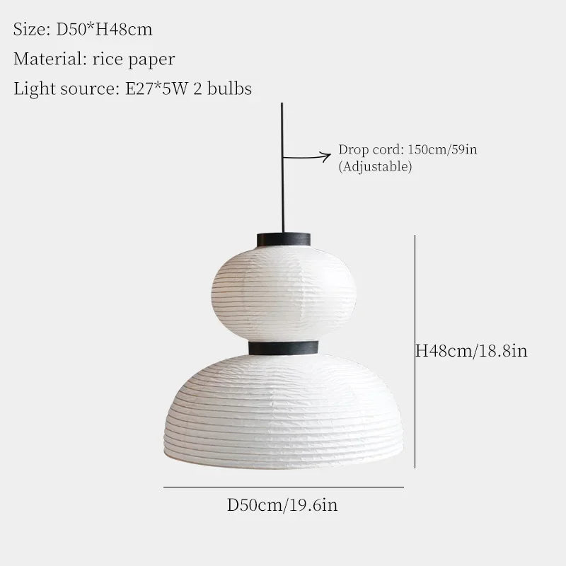 Vintage Wabi Sabi Paper Lamp