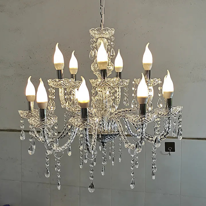 DecorBites™ Crystal Light Road Guide Wedding Hall Candle Light European style Pendant