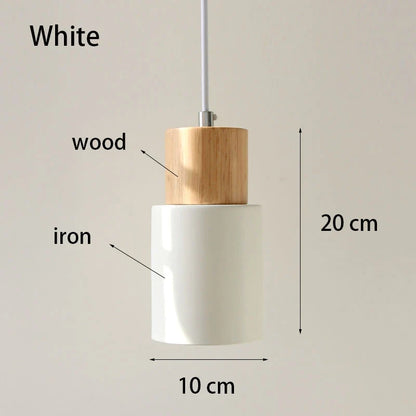 Minimalist Nordic Wood and Metal Single Pendant Light