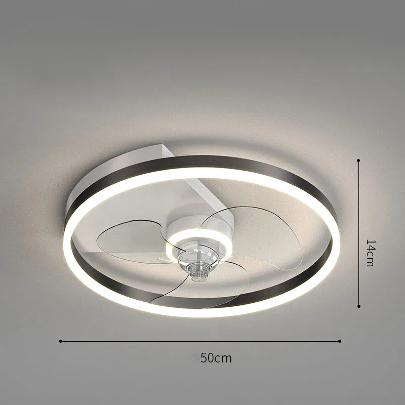 DecorBites™ Ceiling Fan Light with Invisible Blades, Remote Control, Modern Design, Silent Operation