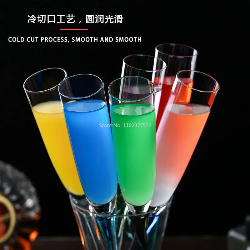 DecorBites™ Crystal Champagne Wine Glasses Cocktail Goblet Bar Party Drinking Cup 120/150ml