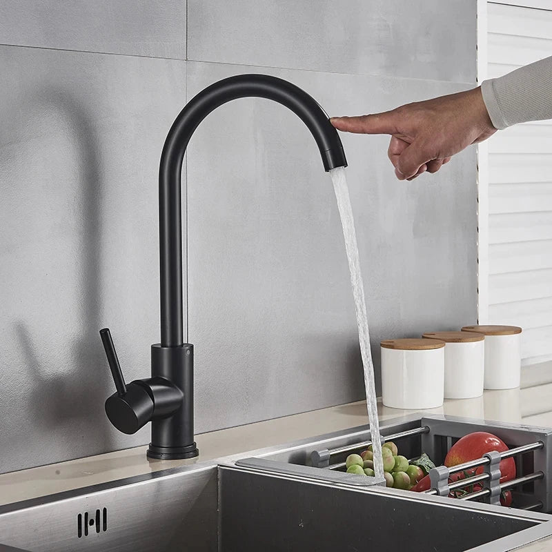 DecorBites™ Black Kitchen Faucet Touch Sensor Mixer Tap