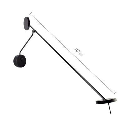 DecorBites™ Black Telescopic Wall Lamp with Adjustable Arm for Living Room and Bedroom