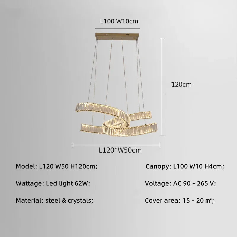 Lámpara colgante LED de cristal DecorBites™ con control remoto y regulador de intensidad.