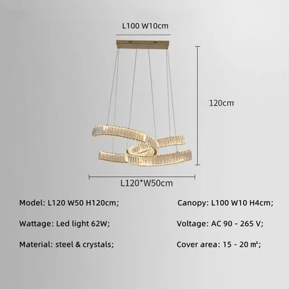 Lámpara colgante LED de cristal DecorBites™ con control remoto y regulador de intensidad.