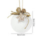 2/1pcs Christmas Ball Ornaments White Snowflake Bell Water Drop Pendants Xmas Tree Home Party Hanging Decorations New Year 2023