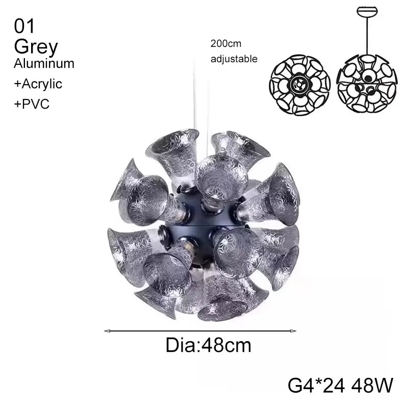 DecorBites™ Designer Luxury Chalice Lamp for Living Room Bedroom Hotel Project Décor Home LED Suspension Luminaire