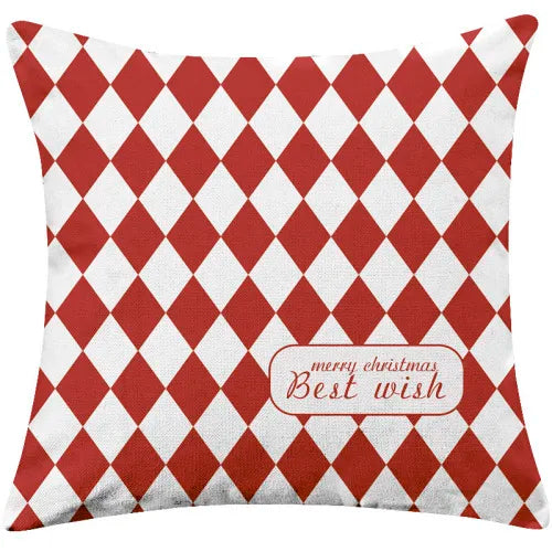 DecorBites™ Christmas Cotton Linen Pillowcases - Decorative Sofa Cushion Cover in Various Sizes