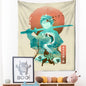 Decobites Samurai Tiger Wall Hanging Tapestry for Boho Hippie Home Decor