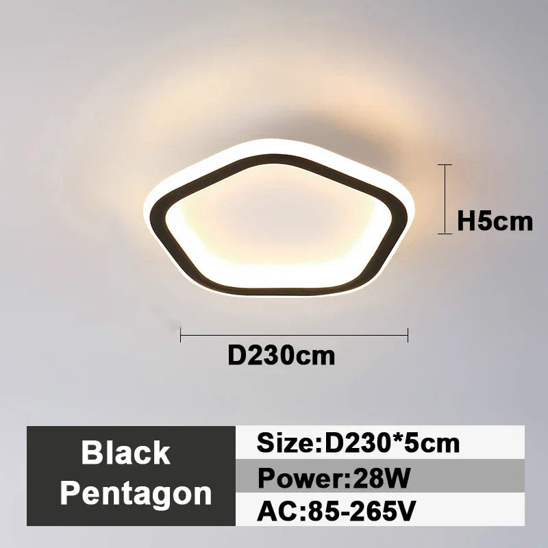 Lámpara de techo LED DecorBites™: Iluminación interior cuadrada y redonda, para dormitorio, recibidor, luz blanca neutra/fría/cálida