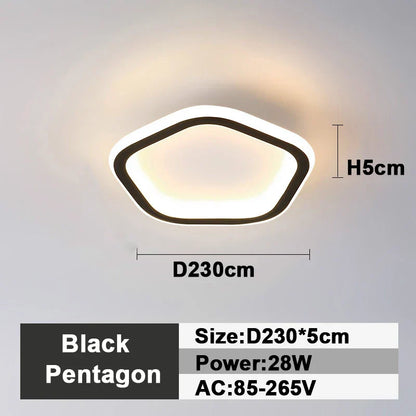 Lámpara de techo LED DecorBites™: Iluminación interior cuadrada y redonda, para dormitorio, recibidor, luz blanca neutra/fría/cálida