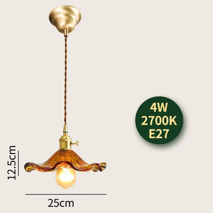 Lámpara colgante LED DecorBites™ de cristal con casquillo de cobre para decoración nórdica moderna del hogar