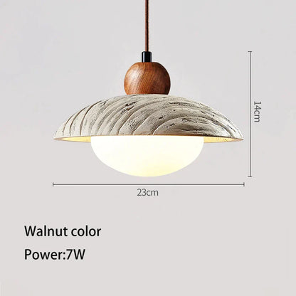 DecorBites™ Cement Pendant Chandelier: Wabi-sabi Style Round Dining Table Lighting Fixture