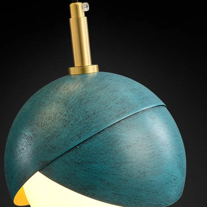 ثريا نحاسية زرقاء من DecorBites™ لجزيرة المطبخ والمطعم