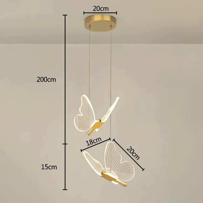 DecorBites™ Butterfly Pendant Lights - Nordic Indoor Hanging Lamp for Living and Dining Room