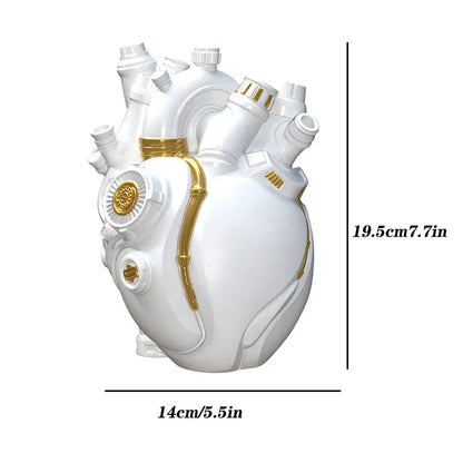 DecorBites™ Heart Cardiac Vase Resin Desktop Decoration Ornaments