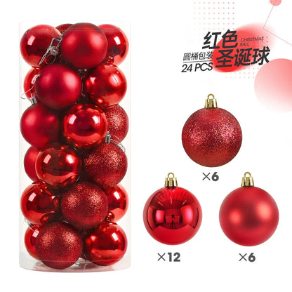 24pcs 3cm Christmas Balls Christmas Tree Ornaments Ball Xmas Hanging Tree Pendants Home Party Christmas Tree Decor New Year Gift