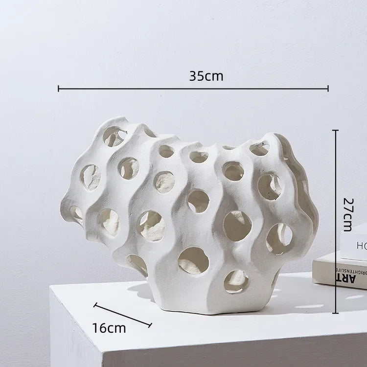 ديكوربايتس™ منحوتة هندسية من الراتينج المرجاني على شكل مخلوق بحري