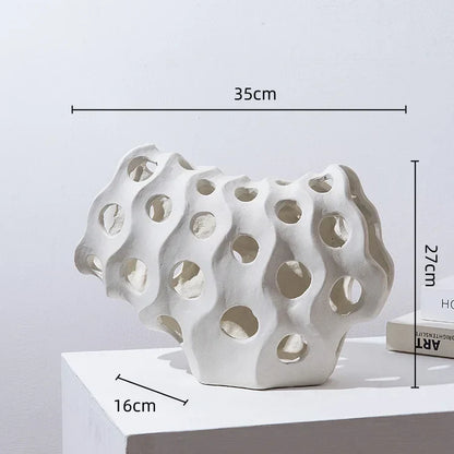 ديكوربايتس™ منحوتة هندسية من الراتينج المرجاني على شكل مخلوق بحري