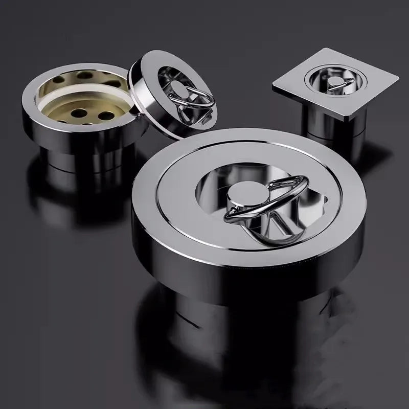 DecorBites™ Brass Chrome Swimming Pool Fishbowl Drain, Superior Quality, High Waterflow