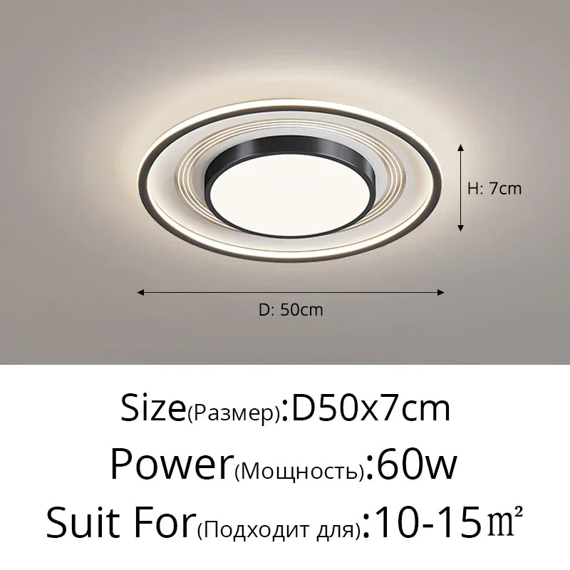 DecorBites™ LED Ceiling Light with Remote Dimming for Modern Nordic Home Decor