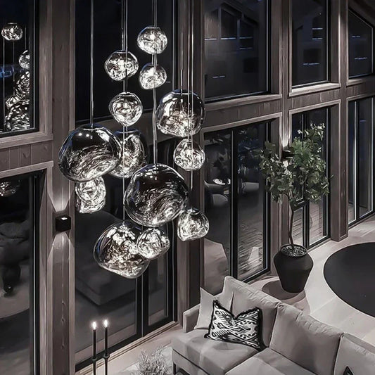 DecorBites™ Glass Pendant Lights: Nordic Kitchen Bedroom Living Room Dining Chandeliers Fixture