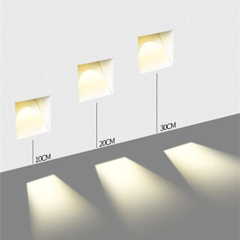 DecorBites™ LED Motion Sensor Wall Lamp 3W: Indoor/Outdoor Corner Decor Light Fixture