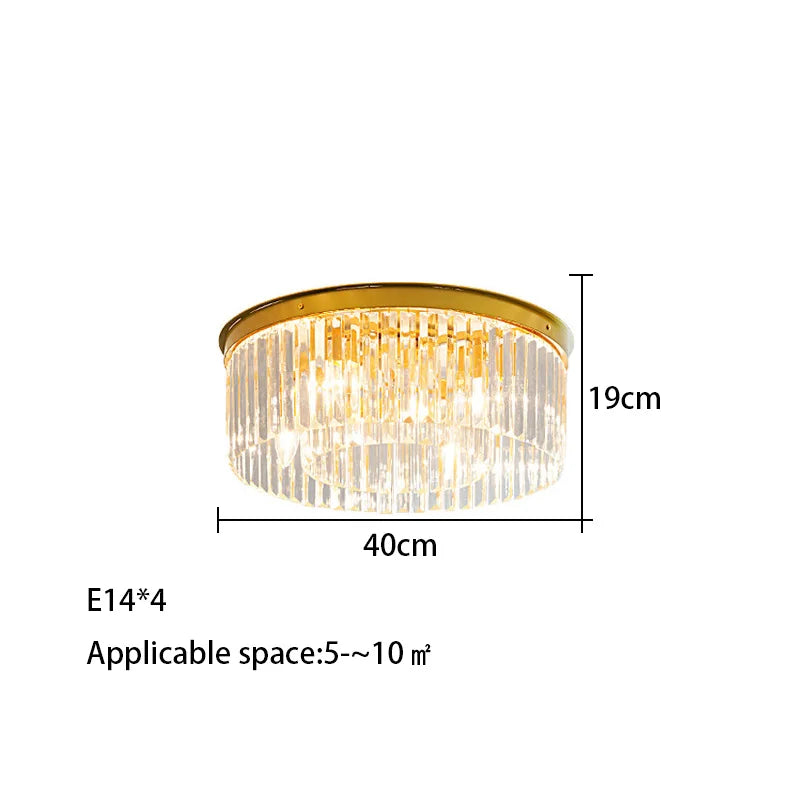 DecorBites™ Crystal LED Ceiling Chandelier for Modern American Minimalist Décor