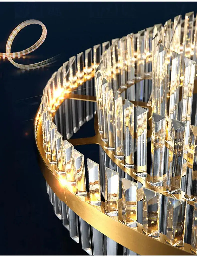 DecorBites™ Luxury LED Crystal Chandelier for Home Decor