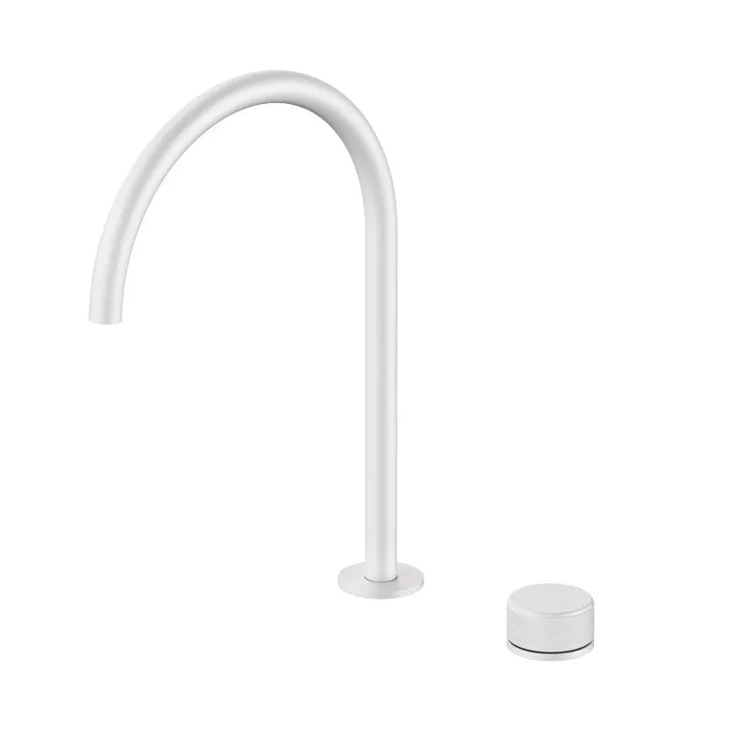 صنبور حوض أسود من DecorBites™ - صنبور حوض دوار مصقول، صنبور حمام بفتحتين