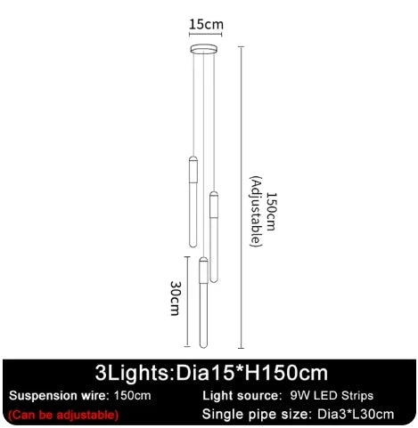 DecorBites™ LED Chandelier: Modern Staircase & Kitchen Pendant Light for Home Decoration