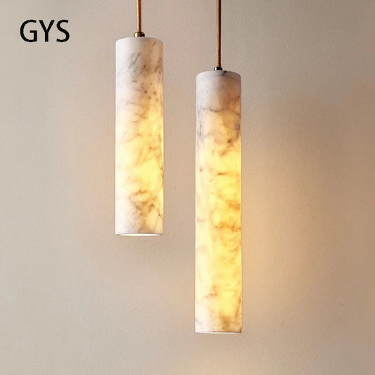 Lámpara colgante tipo araña DecorBites™ de mármol crema para dormitorio de lujo y barra de bar