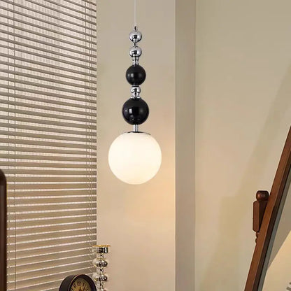 Art Deco Silver Lava Pendant Light in Acrylic and Metal