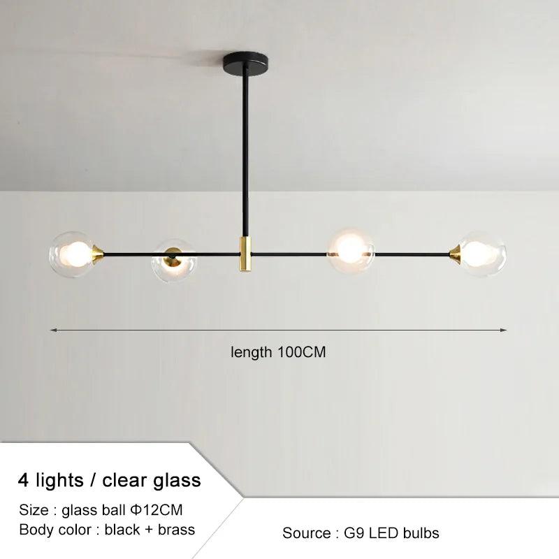 ثريا DecorBites™‎ على شكل كرة زجاجية للديكور المنزلي العصري والإضاءة