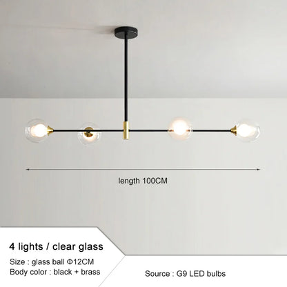 ثريا DecorBites™‎ على شكل كرة زجاجية للديكور المنزلي العصري والإضاءة