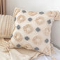 Decobites Boho Square Pillowcase with Embroidery & Tassel Detail for Living Room Sofa