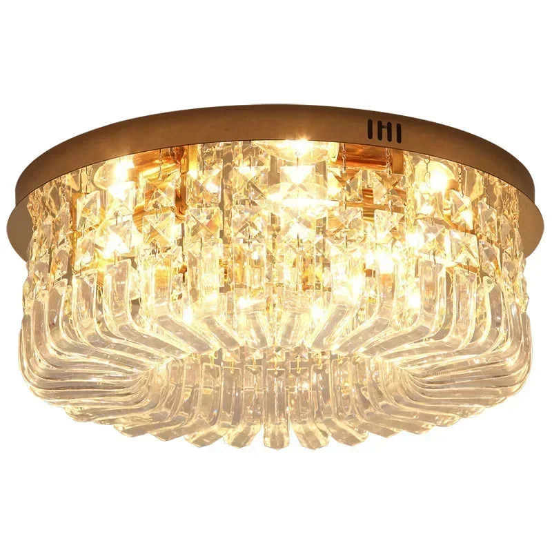 Gold Crystal LED Chandelier Ceiling 50cm