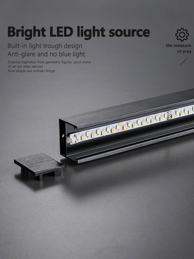 DecorBites™ Black Chandelier LED Ceiling Lamp: Nordic Minimalist Square Bedroom Living Room Lighting