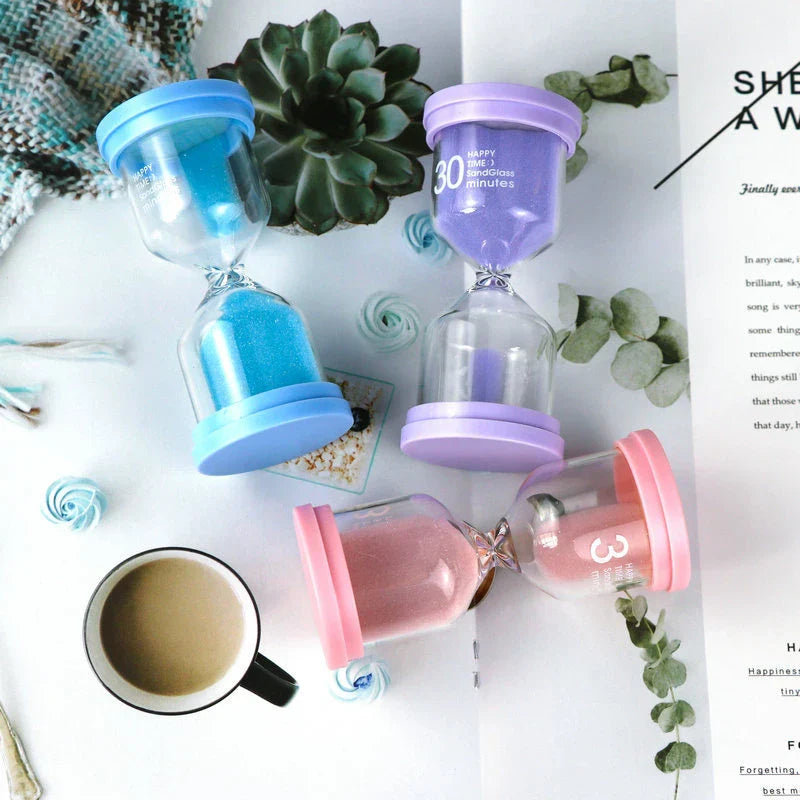 DecorBites™ Hourglass Sand Timer Desktop Ornament for Kids and Home Decor