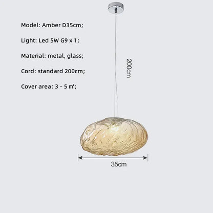 DecorBites™ Glass LED Chandelier Lighting for Modern Stairs, Dining Room, and Home Bar