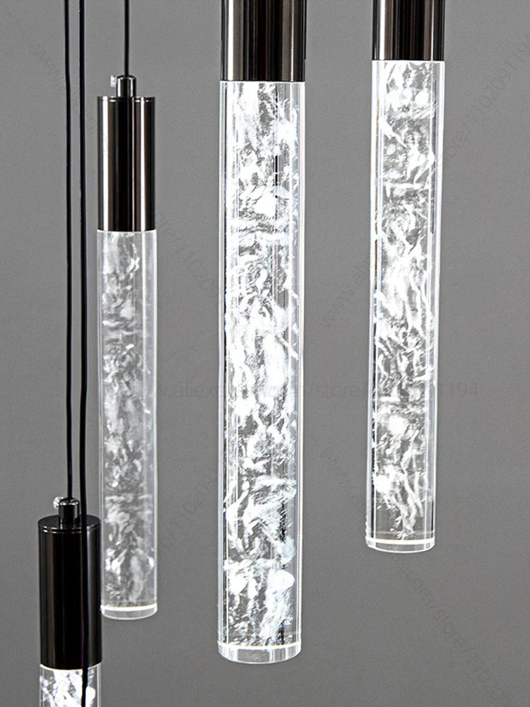 DecorBites™ Crystal Living Room Hotel Chandelier | Luxury Pendant Lamp for Kitchen Staircase