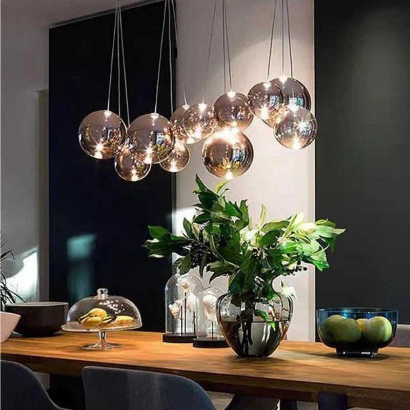 DecorBites™ Bubble Glass Chandeliers Pendant Lights for Kitchen Island and Dining Room