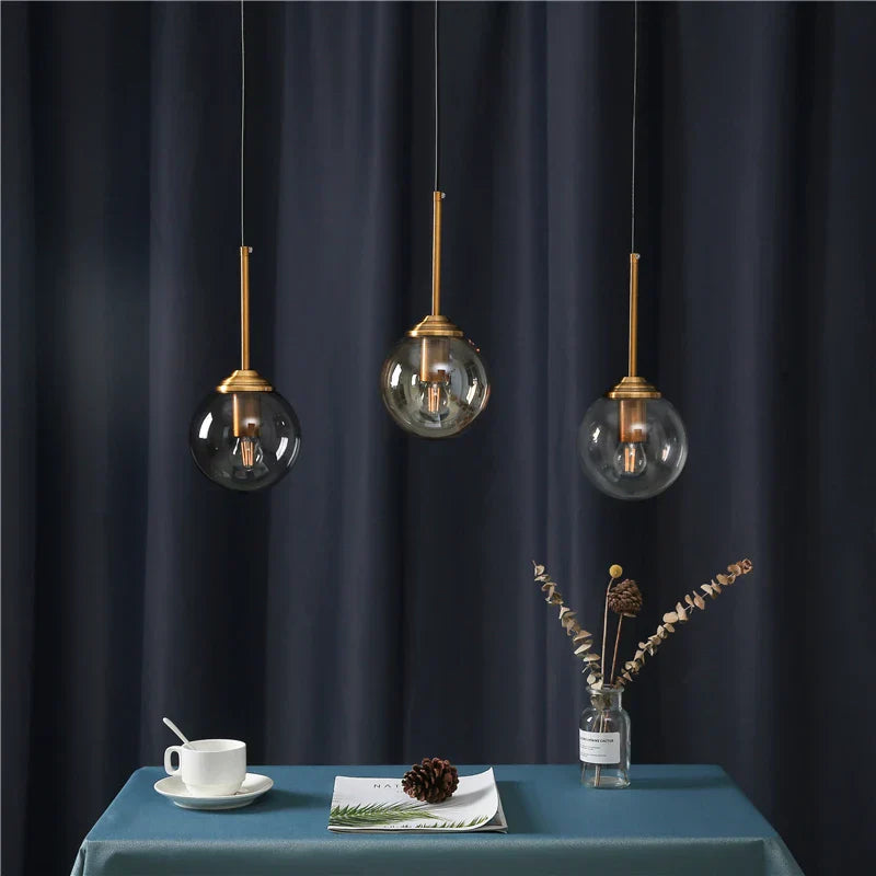 Decorbites™ Glas-Kugeln-Wandlampen LED Vintage Spiegel Nachttisch Schlafzimmerleuchte Modern Nordischer Stil