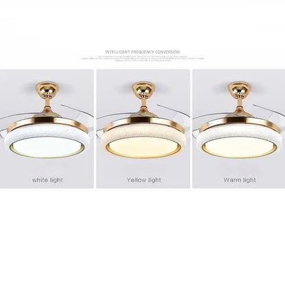 مروحة سقف DecorBites™ مقاس 42 بوصة غير مرئية مزودة بجهاز تحكم عن بعد وشفرات قابلة للسحب.