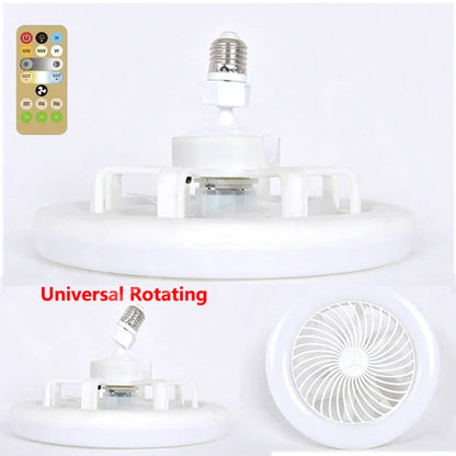 DecorBites™ Ceiling Fan & Light Combo with Remote Control, Silent Operation, E27 Base