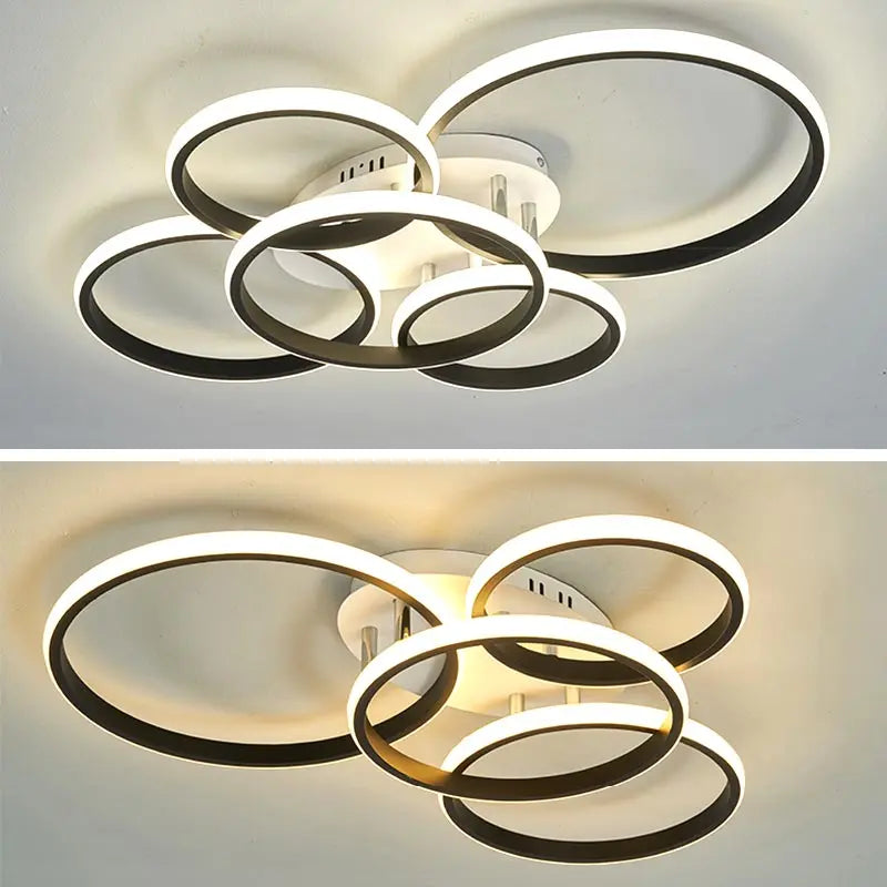 Decorbites™ LED-Deckenleuchter mit Fernbedienung für Wohnzimmer, Schlafzimmer, Küche, Lampe weiß