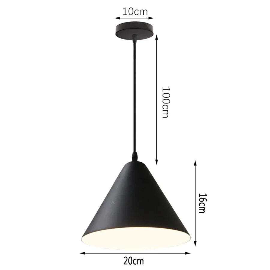 DecorBites™ Black Aluminium Modern Pendant Light for Living Room Dining Table Decor